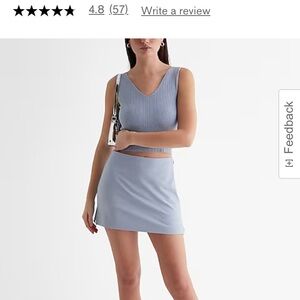 NWT Express mini skort size 0 color Blue Fog